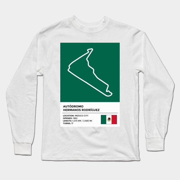 Autódromo Hermanos Rodríguez [info] Long Sleeve T-Shirt by sednoid